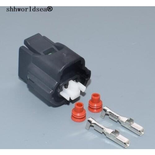 Shhworldsea 2 pin female waterproof housing socket auto waterproof connector 90980-11235 rain wiper plug for Nissan teana