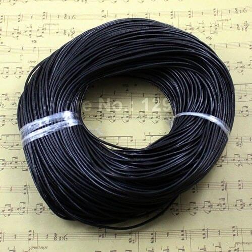 20meters/lot 1.5mm genuine round cow leather cord jewelry cord for necklace bracelet DIY jewelry accessories K04164