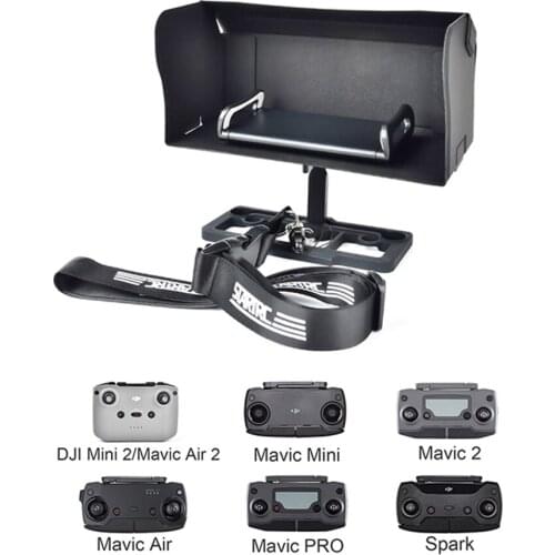 Foldable 4.4-7 Inch Phone Tablet Sun Shade Hood Controller Holder with Lanyard for DJI Mavic Mini 2 Air 2 Pro Zoom Spark Drone