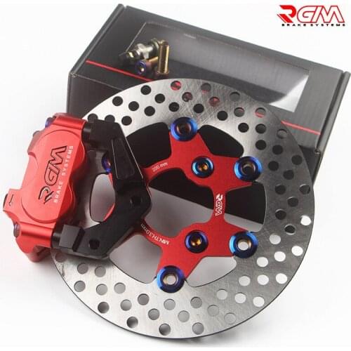 Motorcycle Scooter Brake Caliper+200mm/220mm Disc Brake Pump Adapter Bracket+Brake Disc Modification of front shock absorber