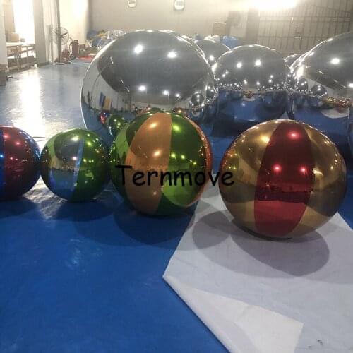 Party wedding Decoration giant Reflective pvc Inflatable Mirror Balls Balloons,advertising inflatable mirror balls free shipping