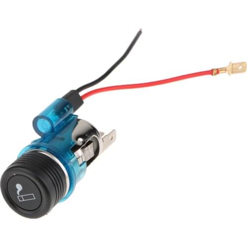 Car Cigarette Lighter Socket 12V Power Plug With Light Dia 28mm
