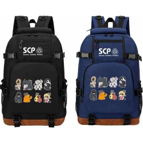 High quality Anime Backpack SCP Special Containment Procedures Foundation Backpack Travel Shoulder Laptop Bags Bookbag