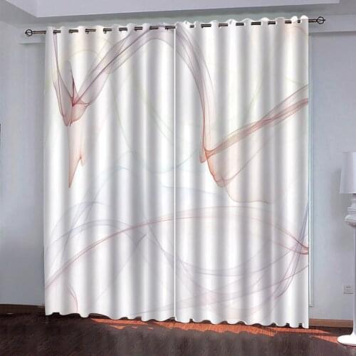 Good material 3D curtain for bedroom living room blackout curtains kitchen curtains Simple lines custom Any size 3D curtains