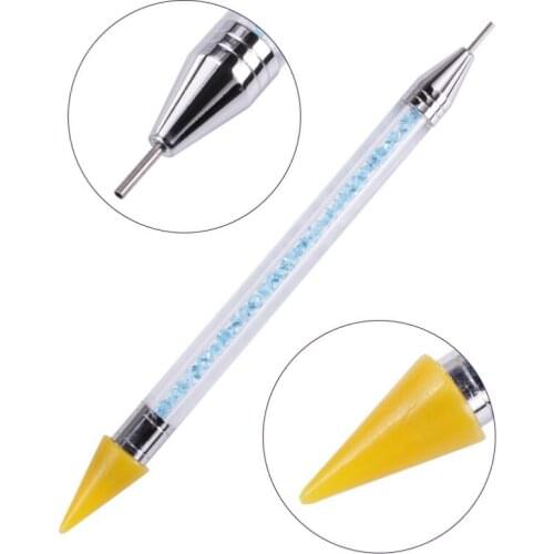 1pcs Dual-ended Dotting Pen Rhinestone Picker Wax Pencil Crystal Beads Handle Manicure Nail Art Tool 02