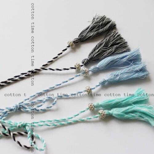 1pcs Tassel Rope diamond 115cm long Quality Waist Rope handmade Polyester Tassels Rope Sewing accessory