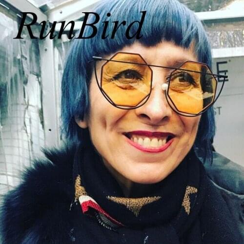 2018 High Quality Luxury Fashion Yellow Sunglasses Men Women Brand Designer Sun Glasses UV400 Vintage Sunglass Oculos 1062R