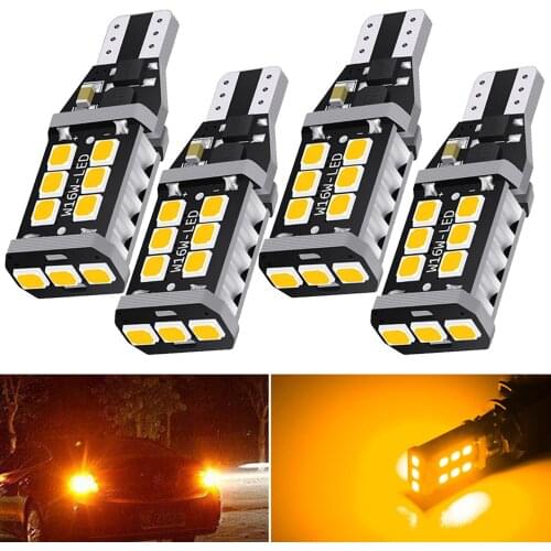 4x T15 W16W LED Canbus Bulbs For Subaru BRZ Forester Impreza Legacy Outback WRX STI Tribeca Car Backup Reverse Lights Bulb Amber