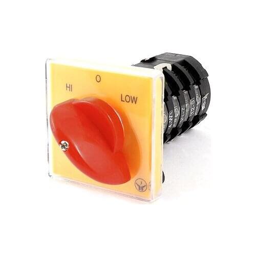 AC 500V 25A HI/O/LOW 16 Terminals Universal Rotary Changeover Switch