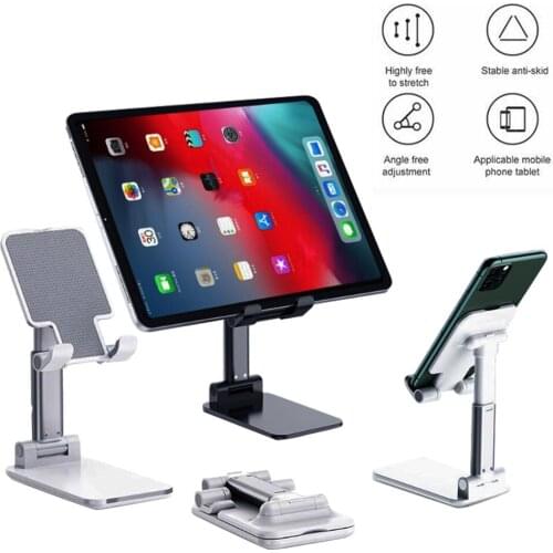 Aluminum Alloy Mobile Phone Holder Universal Metal Desktop Tablet Stand Table Adjustable Cell Phone Bracket Foldable Desk Holder