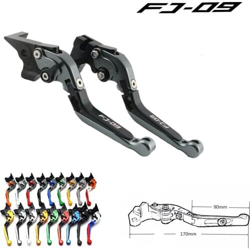 For Yamaha FJ-09 FJ09 Tracer 2014-2018 Laser Logo(FJ-09) Titanium CNC Folding Extendable Motorcycle Brake Clutch Levers