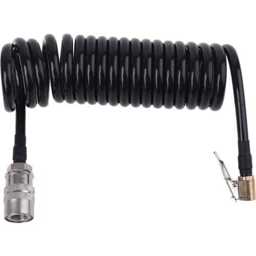 3/5/7/10/15m Recoil Flexible Air Hose Compressor Fitting Tire Inflatable Tube with Quick Air Chuck & fast connect female