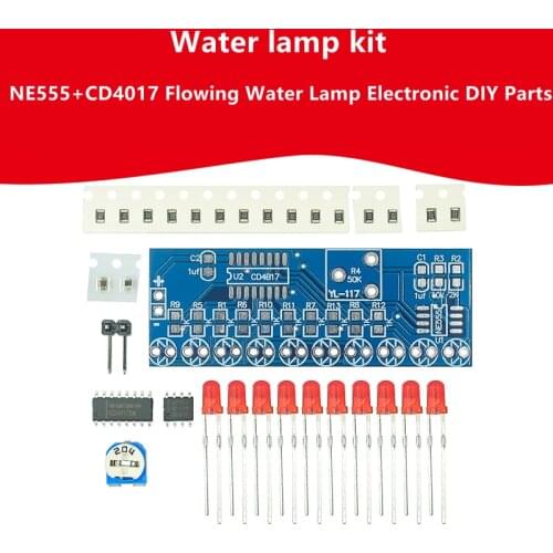 Flowing Water Lamp Kit NE555+CD4017 Flowing Water Lamp Electronic DIY Parts Electronic Production Electronic Kit