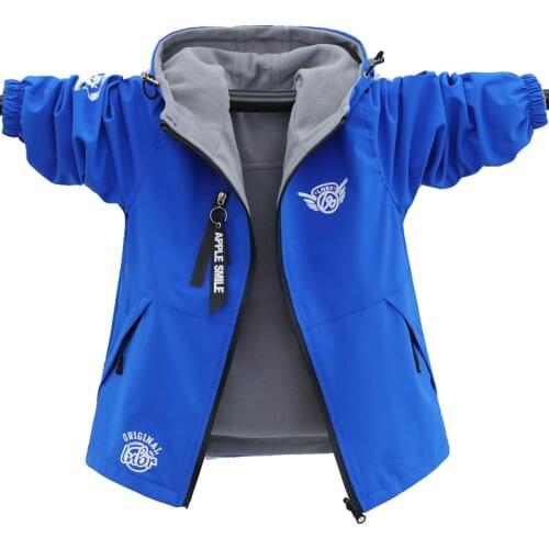 Autumn Childrens Clothes Double-sided Wear Jacket Fleece Coat Boy Waterproof Windproof Children Outerwear Sport Jacket For Boys