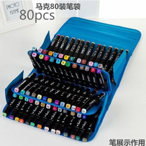 Marker touch pen bag sketch pen storage bag 80 color hand painted sketch bag