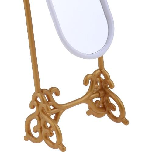 1/6 Scale Dollhouse Miniature Mini Dolls Fitting Room Dressing Mirror Model Play Set for Dolls Accessories Furniture Decoration