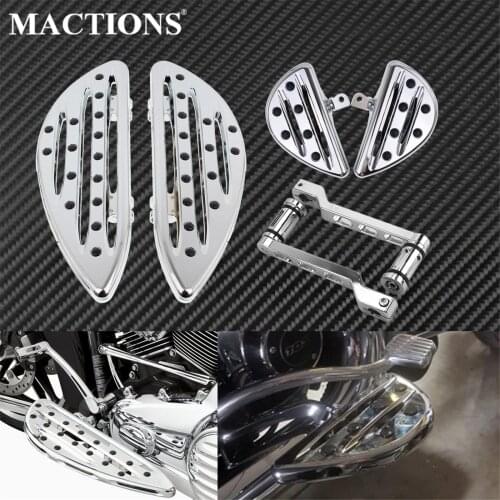 Motorcycle Chrome Driver Floorboard Passenger Foot Board Footpegs &Toe Heel Shift Lever W/ Shifter Pegs For Harley Touring FL