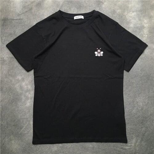 2020 Men Embroidery New bee gentleman T Shirts T-Shirt Hip Hop Skateboard Street Cotton T-Shirts Tee Top kenye S-XXL #K46