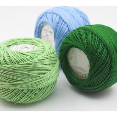 Mylb 1ball=50g 3# Lace Cotton Yarn lace yarn For Crocheting Knitting Hand Knitting 100% Cotton
