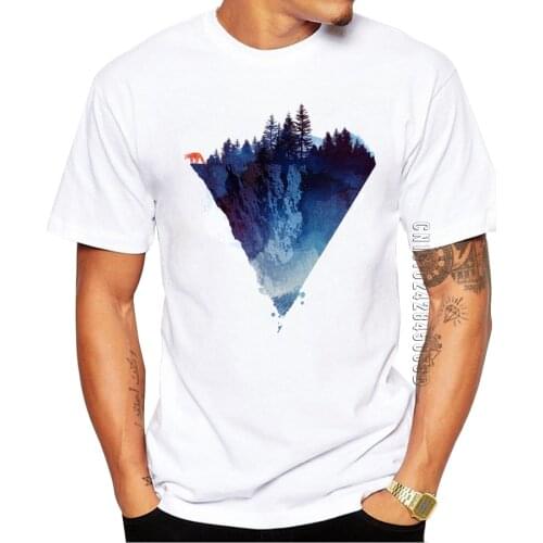 Newest Fashion Printed Near to the edge Design T Shirt Fashion Mens Hipster Fitness T-shirt Summer Brand Clothing Tops Tees