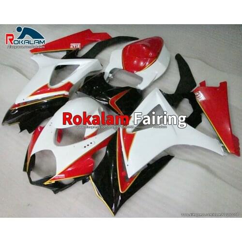 Bodyworks For Suzuki GSXR1000 K-7 2007 07 GSX R1000 2008 08 Motorbike White Black Red Fairing Kits (Injection Molding)