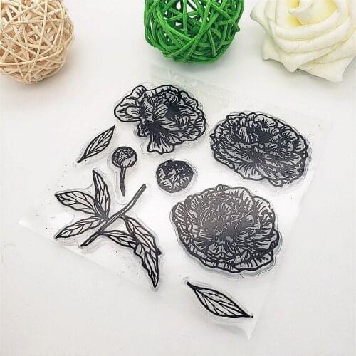 10x10cm Blossom Clear Stamps Transparent Seal Silicone Seal TPR Christmas Wedding Roller Stamps DIY Scrapbook Album Card