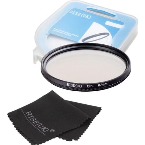 RISE(UK) 67mm Circular Polarizing CPL C-PL Filter Lens +case+gift For Canon NIKON Sony Olympus Camera