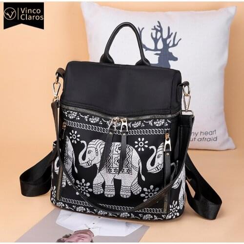 Fashion Animal Prints Backpacks for Women 2021 Luxury Brand Oxford Bagpack Leather Patchwork Back Pack Mochilas Para Mujer New