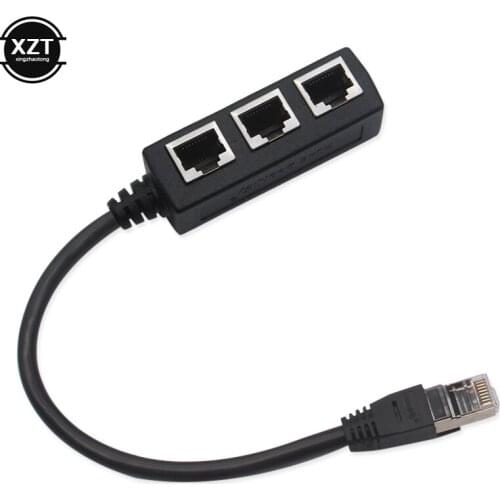 LAN Ethernet Network RJ45 Connector Splitter Adapter Cable for Networking Extension 1 Male to 3 Female/1 Female to Female