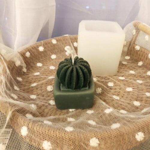 3D Silicone Mold for Candle Making Cakes with Pedestal Cactus Aromatherapy Candle Mold Home Decoration Molds for Candles