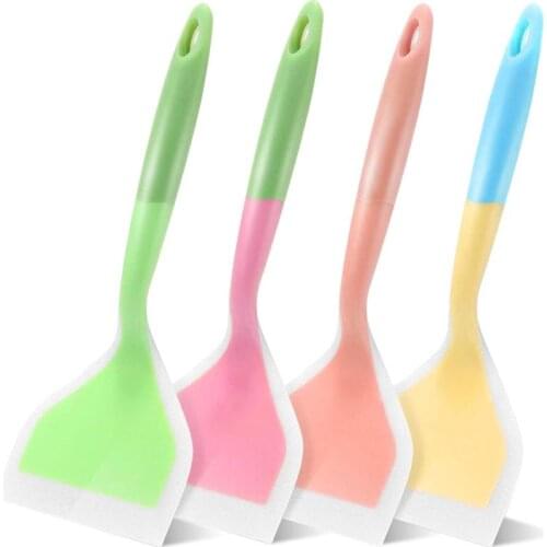 Silicone Spatulas Kitchen ware Cooking Utensils Spatula Beef Meat Egg Kitchen Scraper Multifunction Wide Pizza Shovel Non-stick