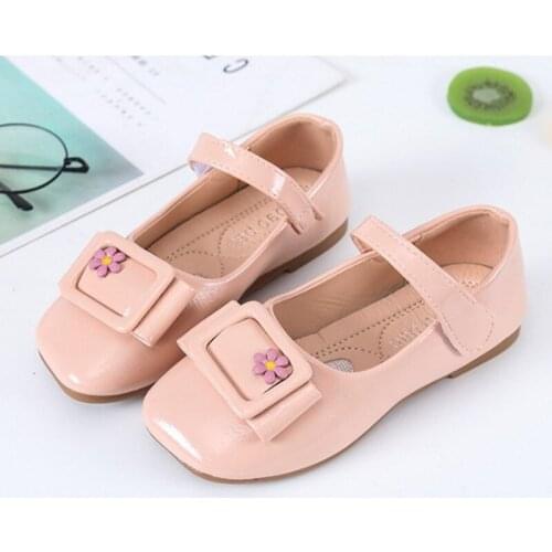 Pink White Black Children Princes Shoes Kids Girls Leather Shoes for Dance And Performance Soft Bottom Chaussure Fille 3 4 5-12T