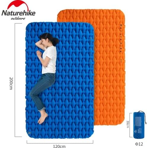 Naturehike Inflatable Mattress Outdoor Camping 2 Person Ultralight Air Bed Sleeping Pad Folding Air Mattress Thick Camping Mat