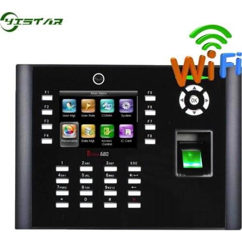 TCP/IP USB Biometric Time Recorder With Camera ZK IClock680 Fingerprint Time Attendance Device And Door Access Control System