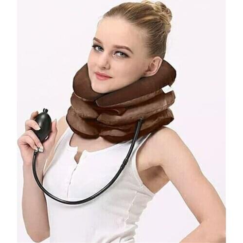 Air Inflatable Cervical Collar Neck Traction Tractor Support Massage Pillow Pain Relief Relax Health Care Neck Head Stretcher