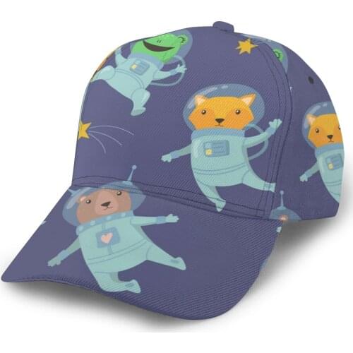 Animals In Space. Illustration Vector Outdoor Sport Caps Baseball Hat Men Women Visor Cap Baseball Cap Street Hip Hop Caps