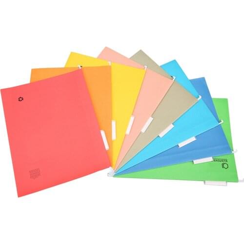 10PCS A4 Size Expanding Hanging File Folders with Tab for Hotels Libraries Offices Study Rooms Mix Color