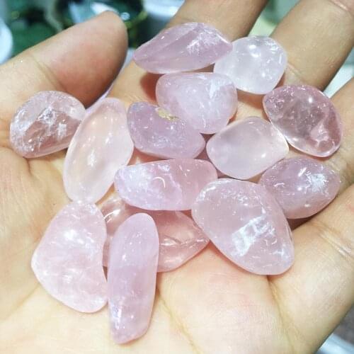 100G Natural pink crystal tumbling stone crystal healing specimen gem grain mineral home desktop aquarium decoration