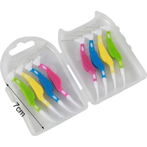 8Pcs/Set Interproximal Brush Remove Teeth Residue Multifunctional PP Hippocampus-shaped Dental Floss Brush for Household