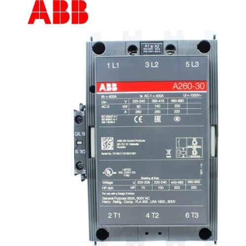 ABB 3-ploe contactors AX series 1NC & 1NO 50HZ/60HZ 24V~440V 260A AX260-30-11