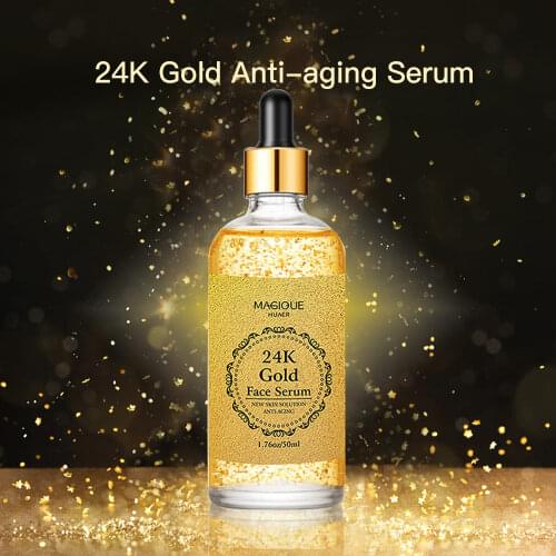 24k Gold Face Serum Anti-aging Anti Wrinkle Facial Serum Hyaluronic Acid Skin Whitening Moisturizer Essence Face Care Skincare