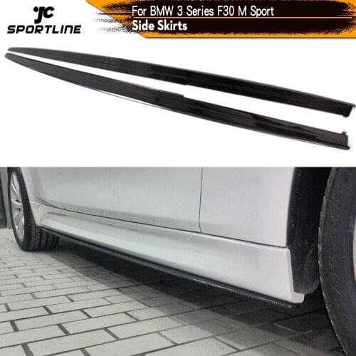 Side Skirts For BMW 3Series F30 320i 328i 335i M Sport Side Skirts Extension Lips Sedan 4-Door 2012 - 2017 Carbon Fiber / FRP