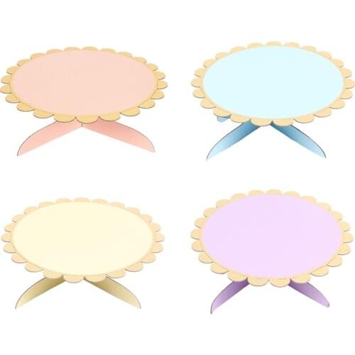 Color Round Single layer Cake Stand Pedestal Dessert Holder Cupcake Candy Display Rack Birthday Wedding Party Decoration