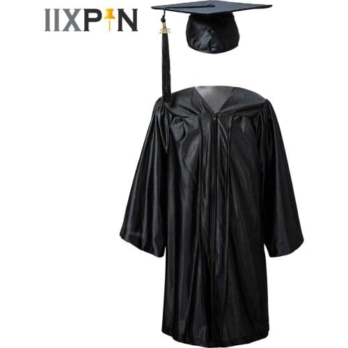 Kids Girls Boys Preschool and Kindergarten Elementary School Student Graduation Gown Bachelor Uniform With Cap and Tassel 2021