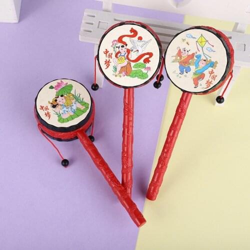 Early Education Childrens Musical Instruments Baby Toys Cute Baby Hand Drum Rattle Toy for Birthday Gifts