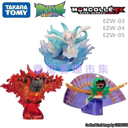 TAKARA TOMY Genuine Pokemon Decidueye Primarina Incineroar Action Figure Model Toys
