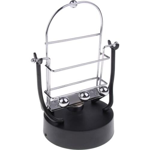 Electric Newton Physics Balancing Ball Pendulum Newtons Cradle Desk Figurine Ornament Perpetual Motion Science Educational Toy