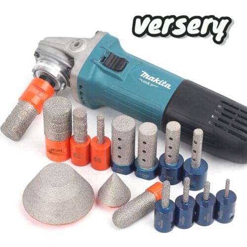 Free Shipping M14 Thread Vacuum Brazed Diamond Dry Finger Chamfer Bit For Tile Marble Ceramic Granite Enlarge Hole Milling Tools