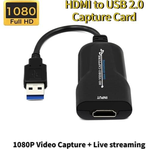 USB HDMI Video Capture Card 1080p Live Streaming Grabber Recorder Game DVR TV DVD TV For Win7/8/10/XP/Vista