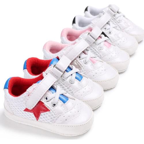Soft Bottom Fashion Star Pattern Sneakers Baby Boys Girls First Walkers WONBO Baby Indoor Non-slip Toddler Sports Shoes